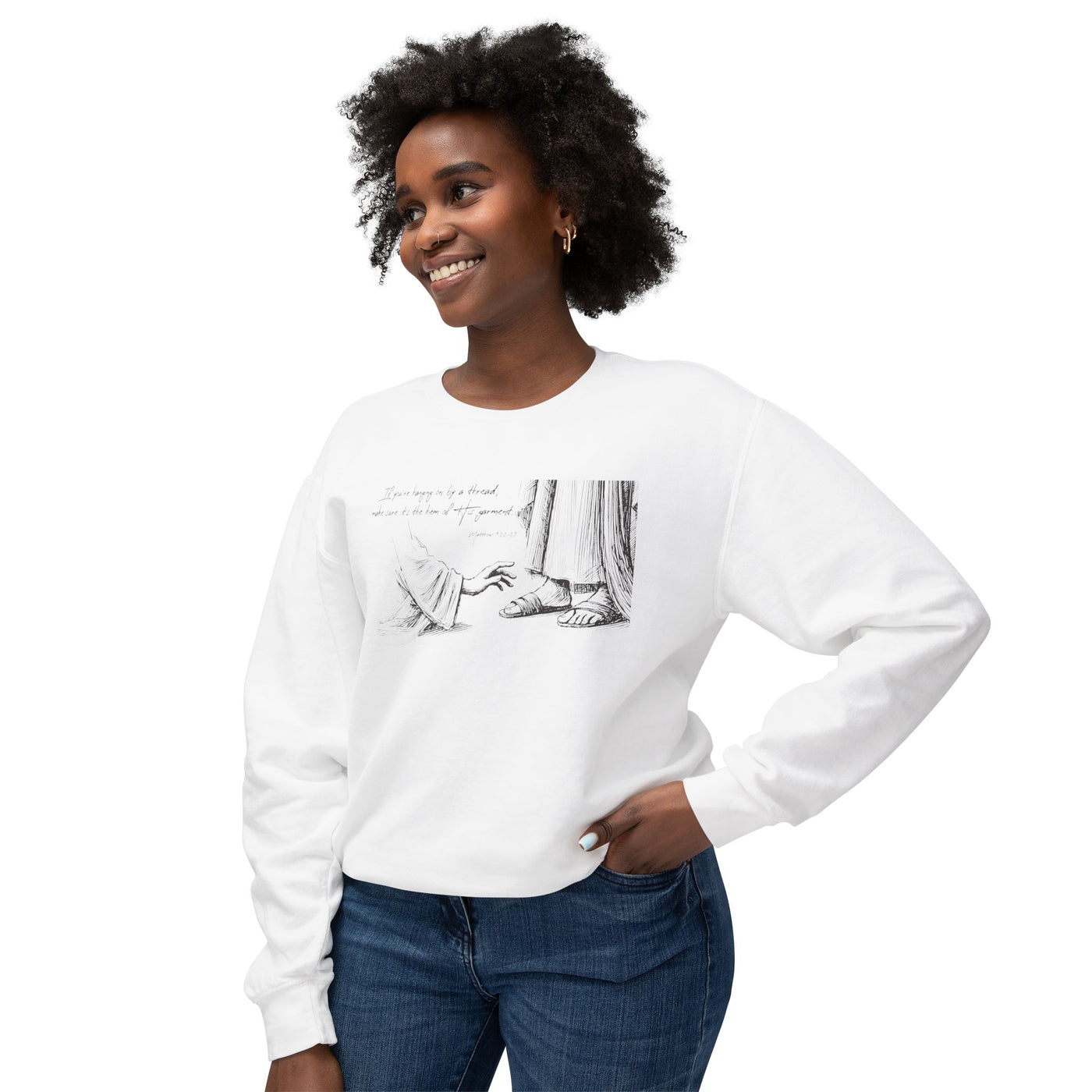 Hem of HIs Garment Graphic Sweatshirt (Comfort Colors)