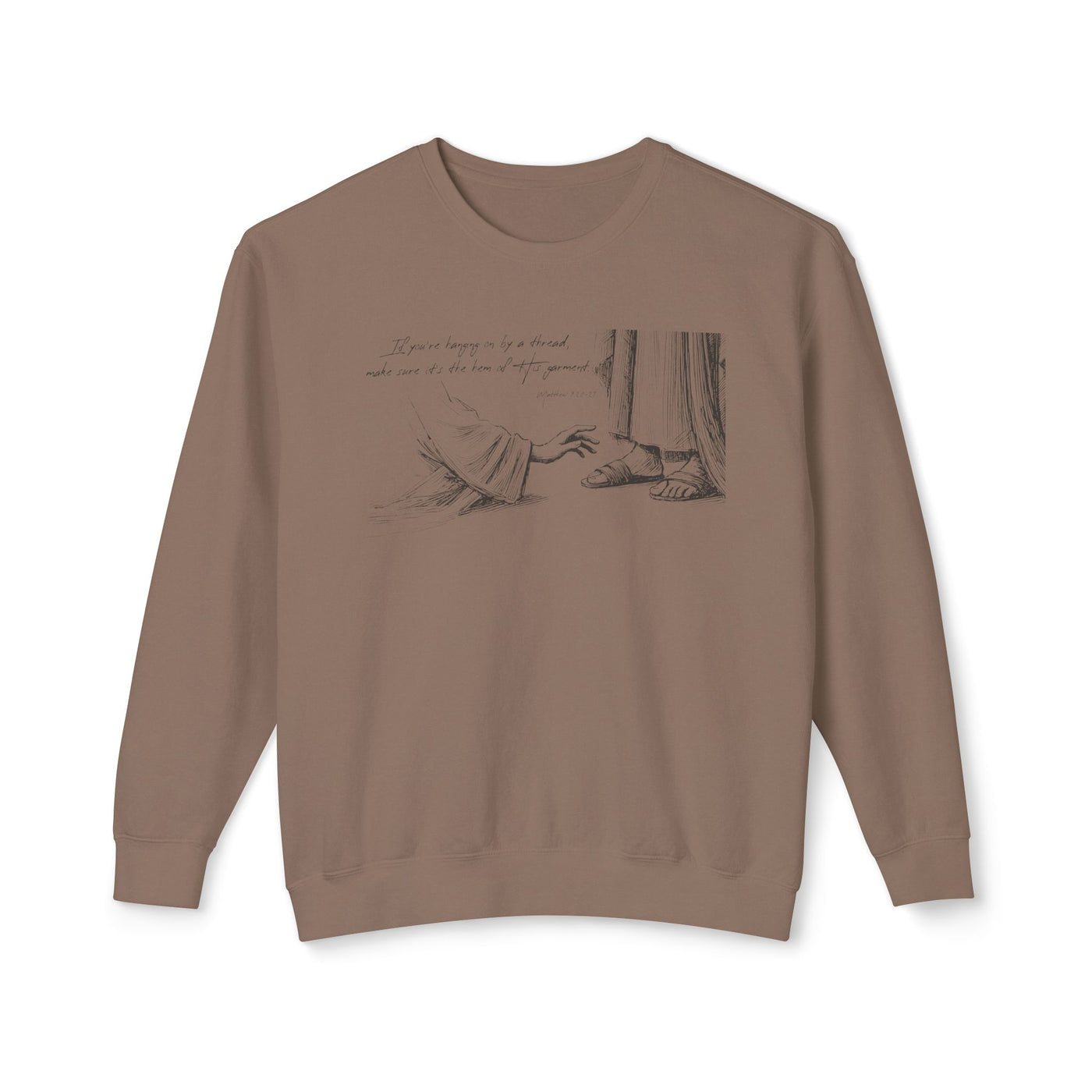 Hem of HIs Garment Graphic Sweatshirt (Comfort Colors)