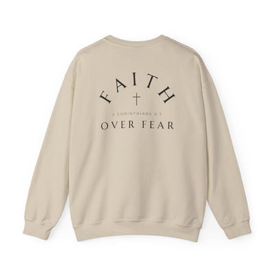 FAITH OVER FEAR SWEATSHIRT 2 SIDED PRINT (GILDAN)