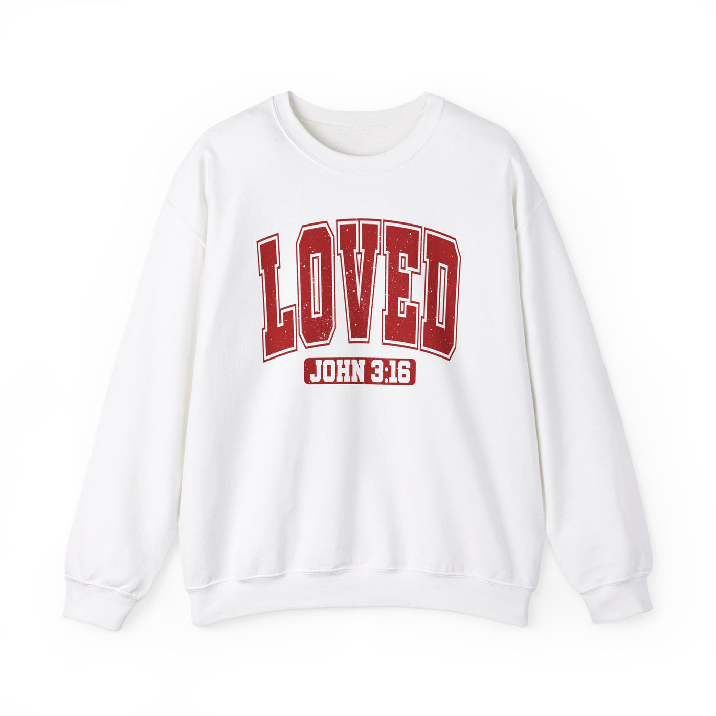 Loved John 3:16  Distressed Graphic Sweatshirt (GILDAN)