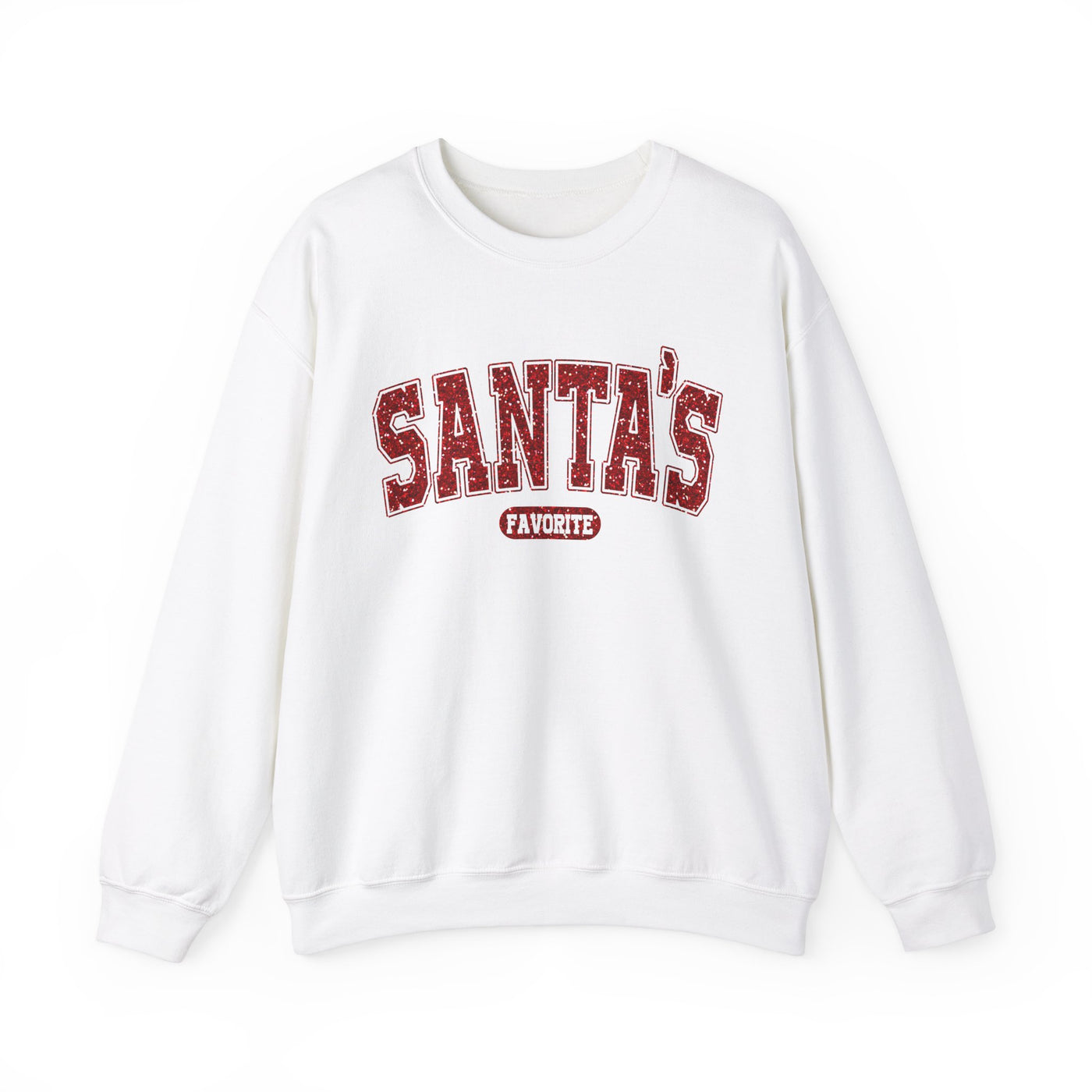 GLITTERY SANTA'S FAVORITE SWEATSHIRT (GILDAN)