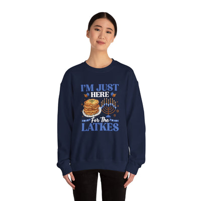 I'M JUST HERE FOR THE LATKES SWEATSHIRT (GILDAN)