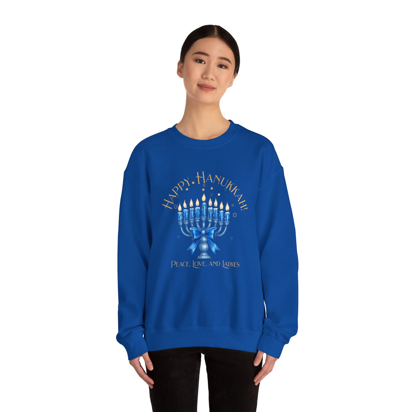 HAPPY HANUKKAH SWEATSHIRT (GILDAN)