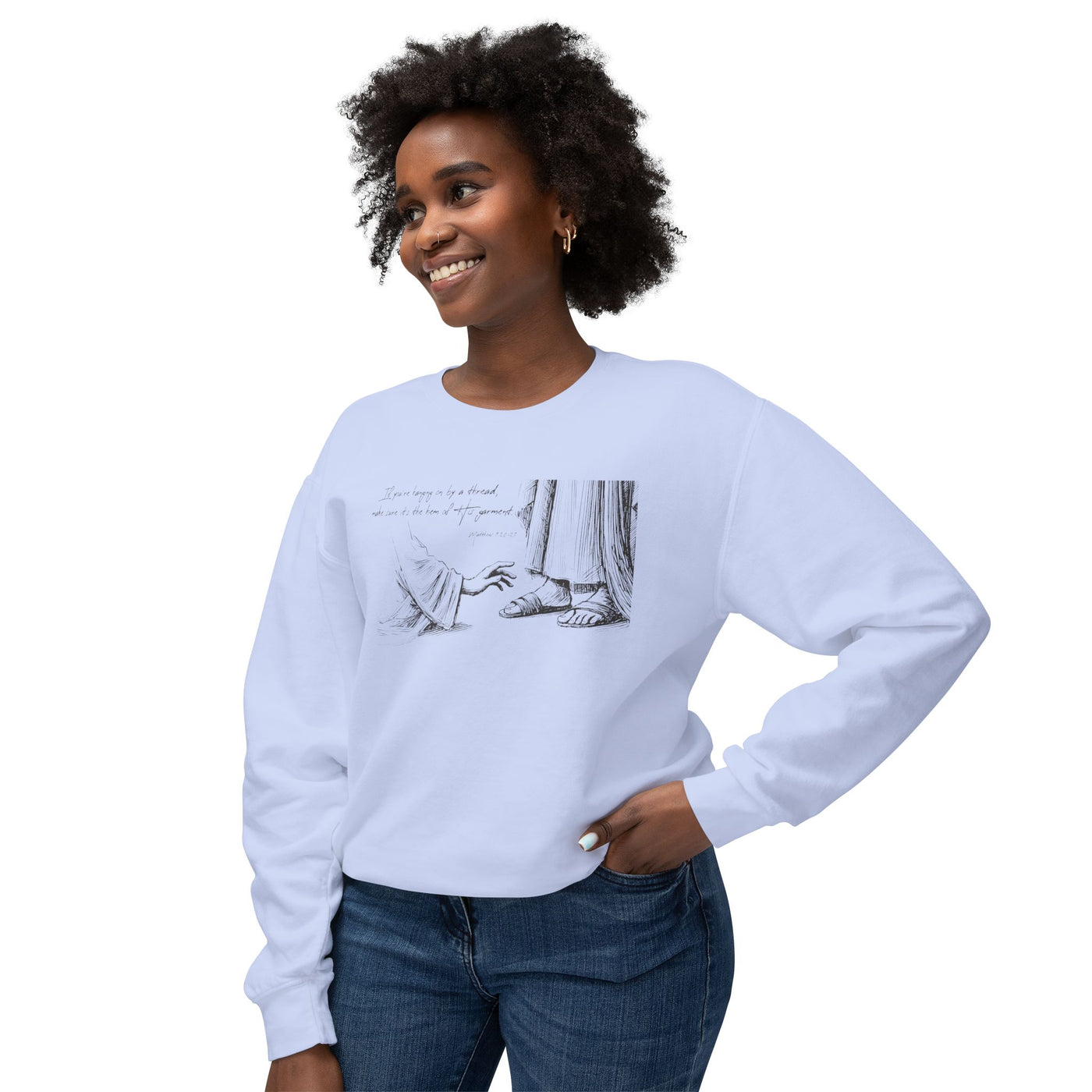 Hem of HIs Garment Graphic Sweatshirt (Comfort Colors)