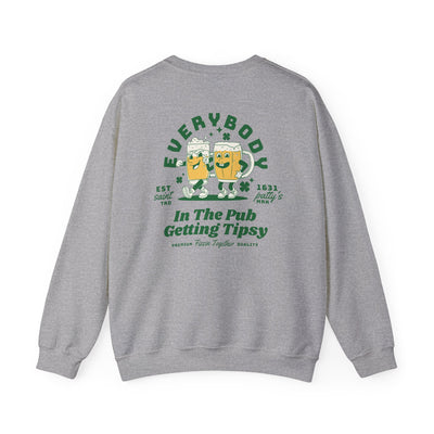 Everybody in the Pub Getting Tipsy 2 Sided Print Sweatshirt  (GILDAN)