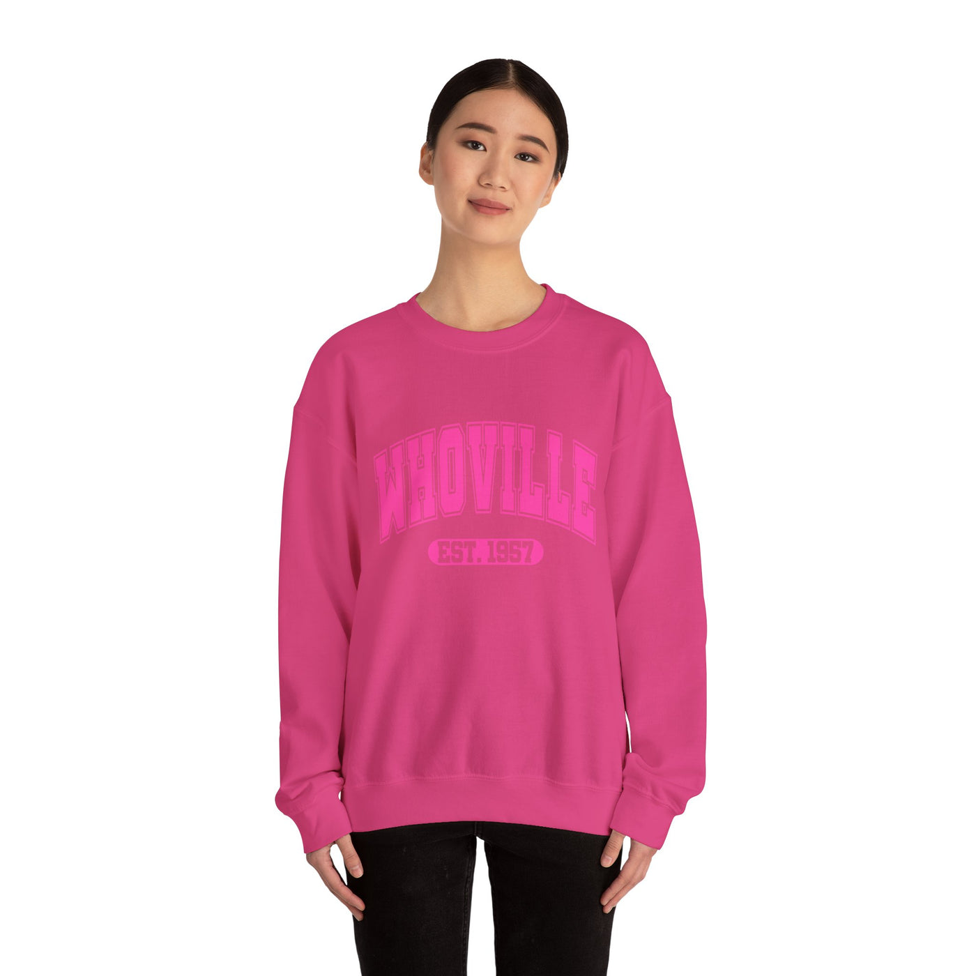 WHOVILLE UNIVERSITY 2 SIDED PRINT SWEATSHIRT (GILDAN)