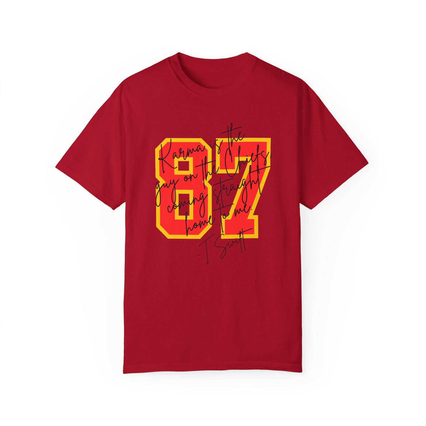 87 Karma Football Season T-shirt (COMFORT COLORS)