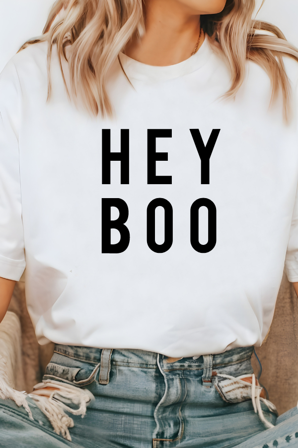 HEY BOO HALLOWEEN TEE (Bella and Canvas)