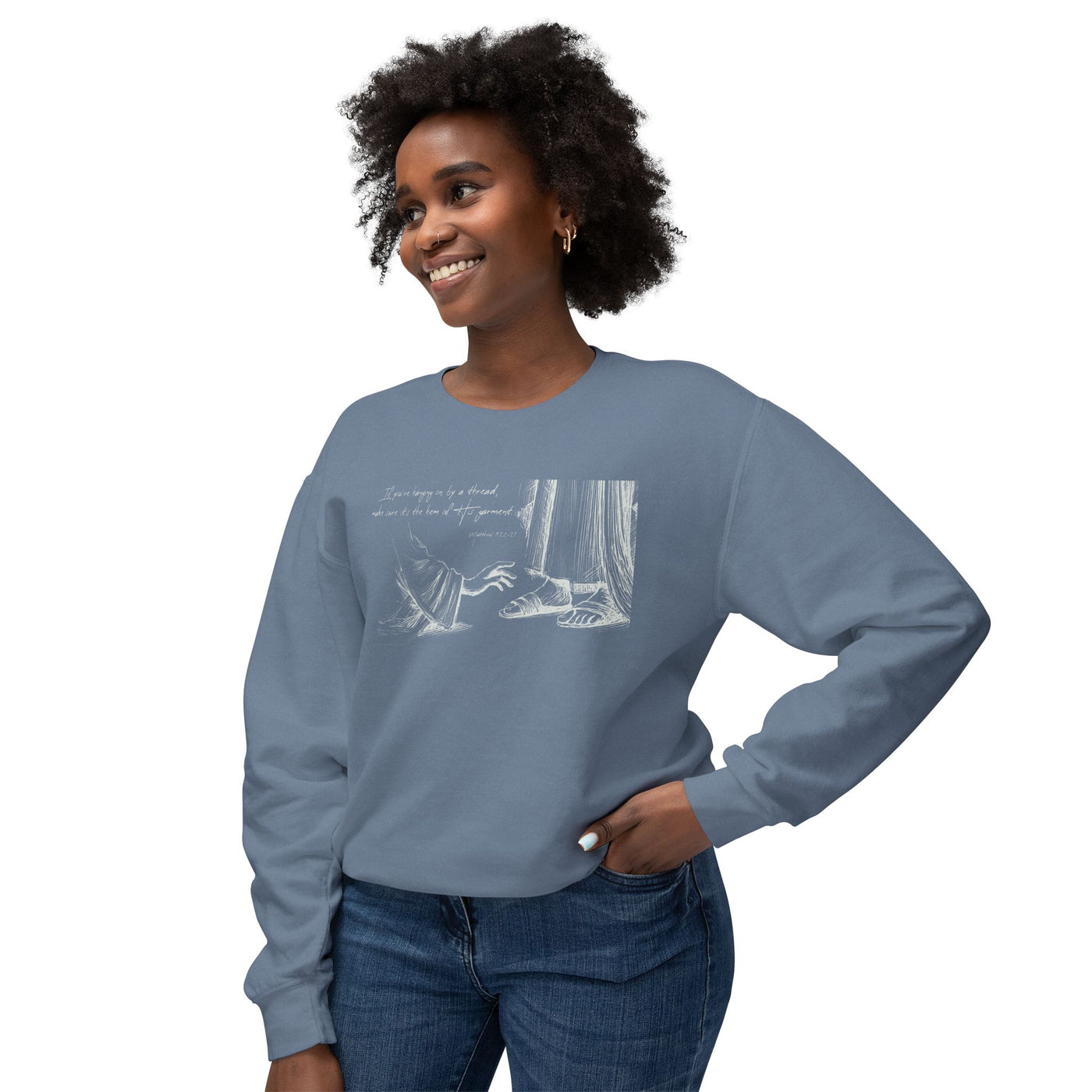 Hem of HIs Garment Graphic Sweatshirt (Comfort Colors)
