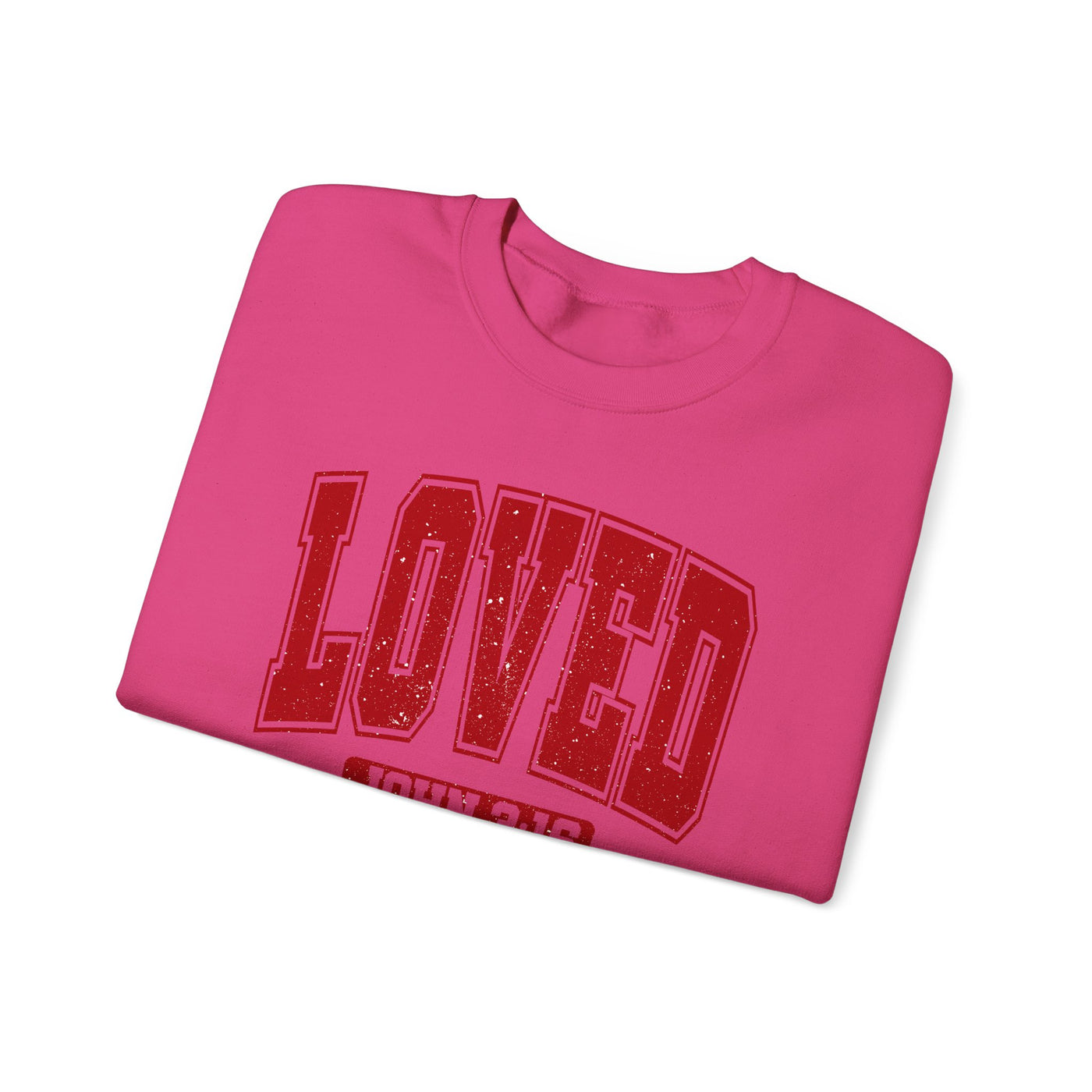 Loved John 3:16  Distressed Graphic Sweatshirt (GILDAN)