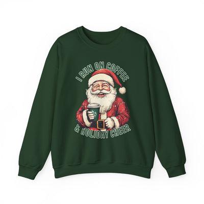 I RUN ON COFFEE AND CHRISTMAS CHEER SWEATSHIRT (GILDAN)