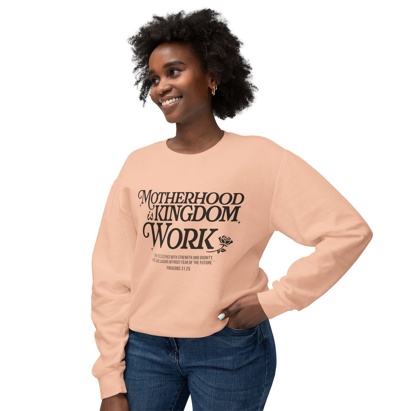 Motherhood Kingdom Psalm Sweatshirt (Comfort Colors)