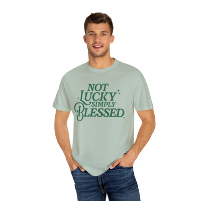 Not Lucky Simply Blesssed Graphic T-Shirt (Comfort Colors)