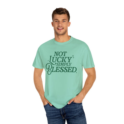 Not Lucky Simply Blesssed Graphic T-Shirt (Comfort Colors)