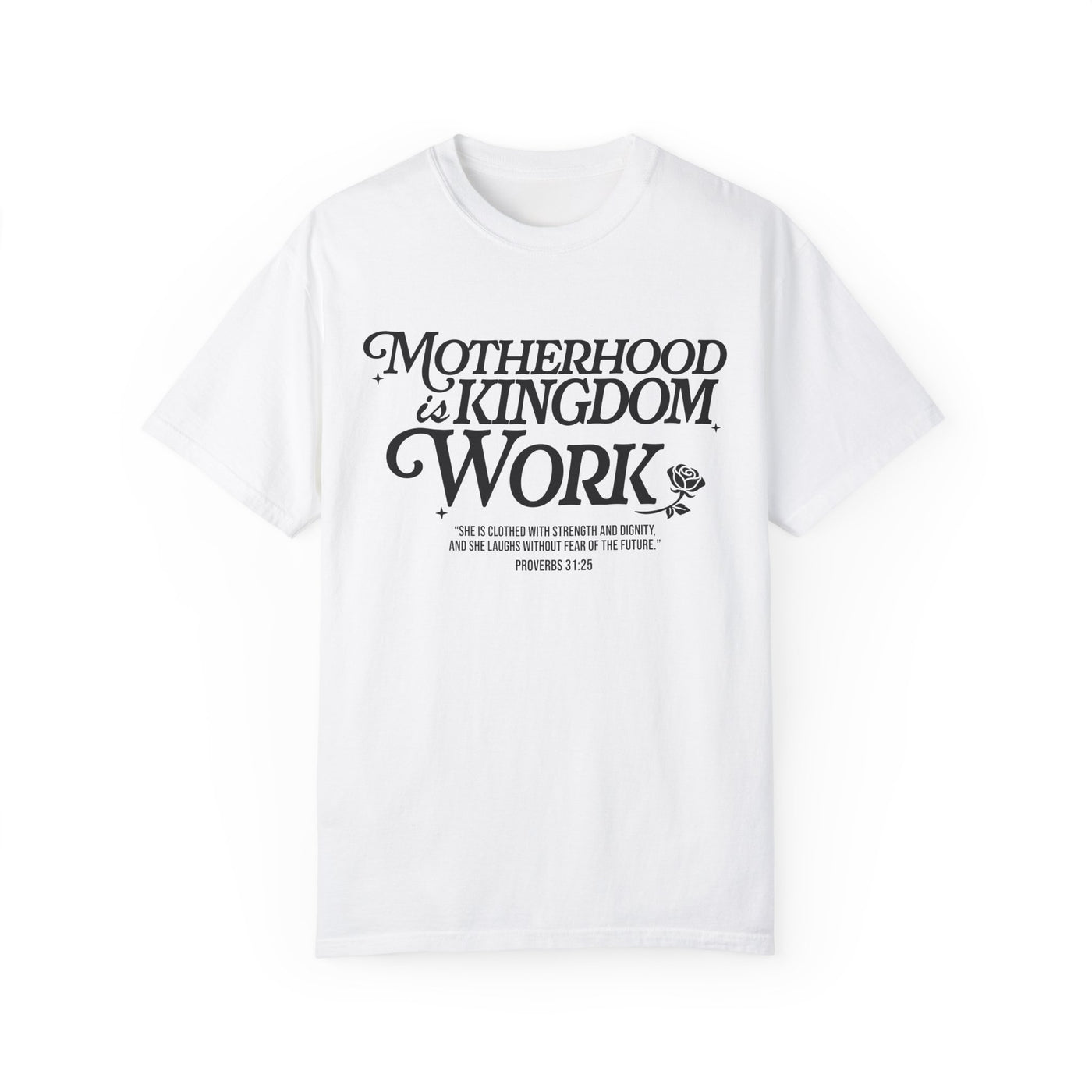 Motherhood Kingdom Psalm T-shirt (Comfort Colors)