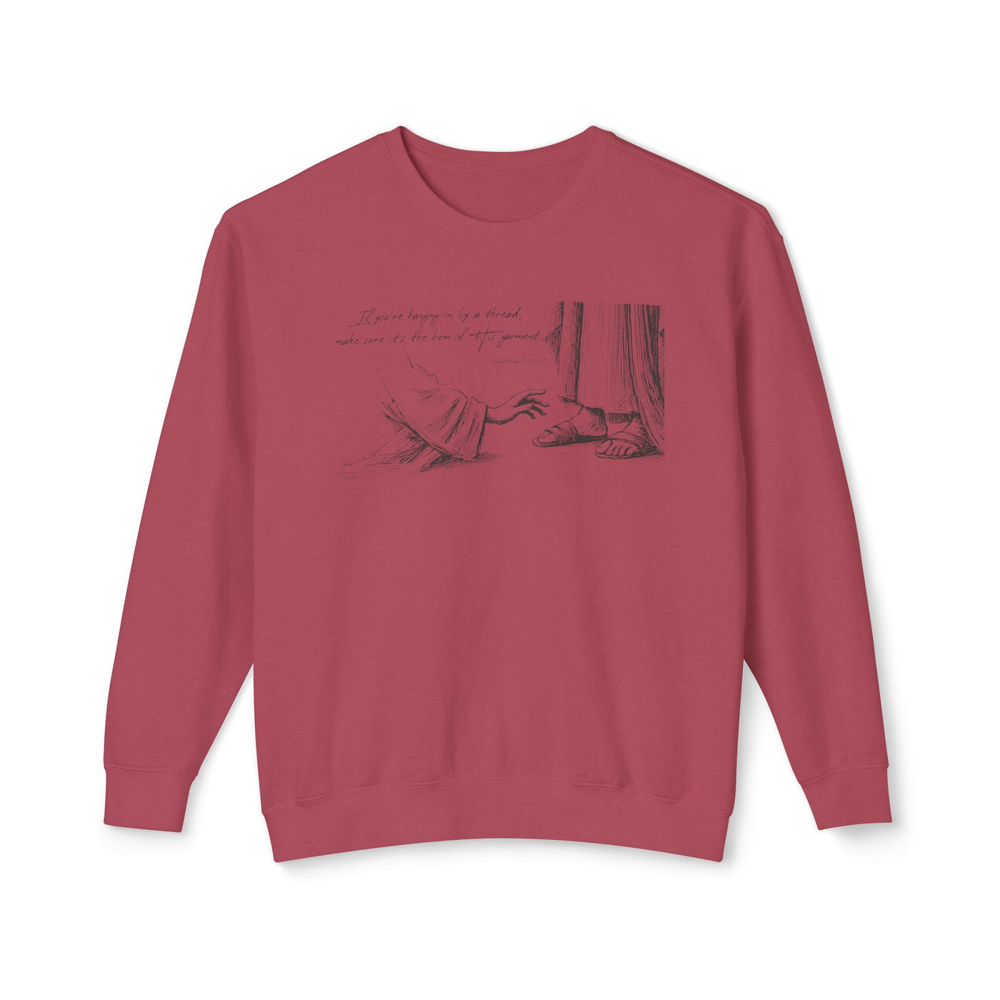 Hem of HIs Garment Graphic Sweatshirt (Comfort Colors)