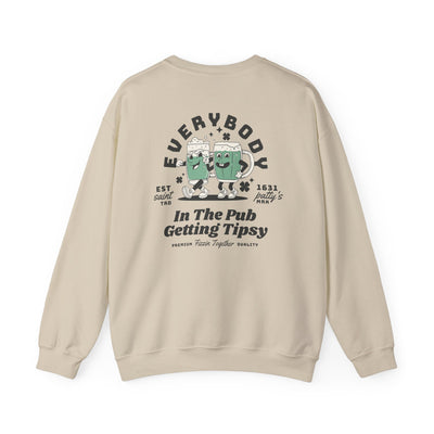 Everybody in the Pub Getting Tipsy 2 Sided Print Sweatshirt  (GILDAN)