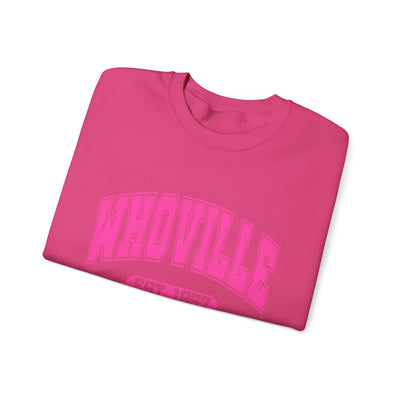 WHOVILLE UNIVERSITY 2 SIDED PRINT SWEATSHIRT (GILDAN)