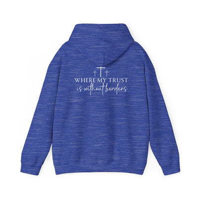 SPIRIT LEAD ME WHERE MY FAITH IS WITHOUT BORDERS HOODIE - 2 SIDED PRINT (Gildan)