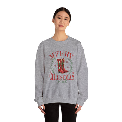 MERRY CHRISTMAS Y'ALL SWEATSHIRT (GILDAN)