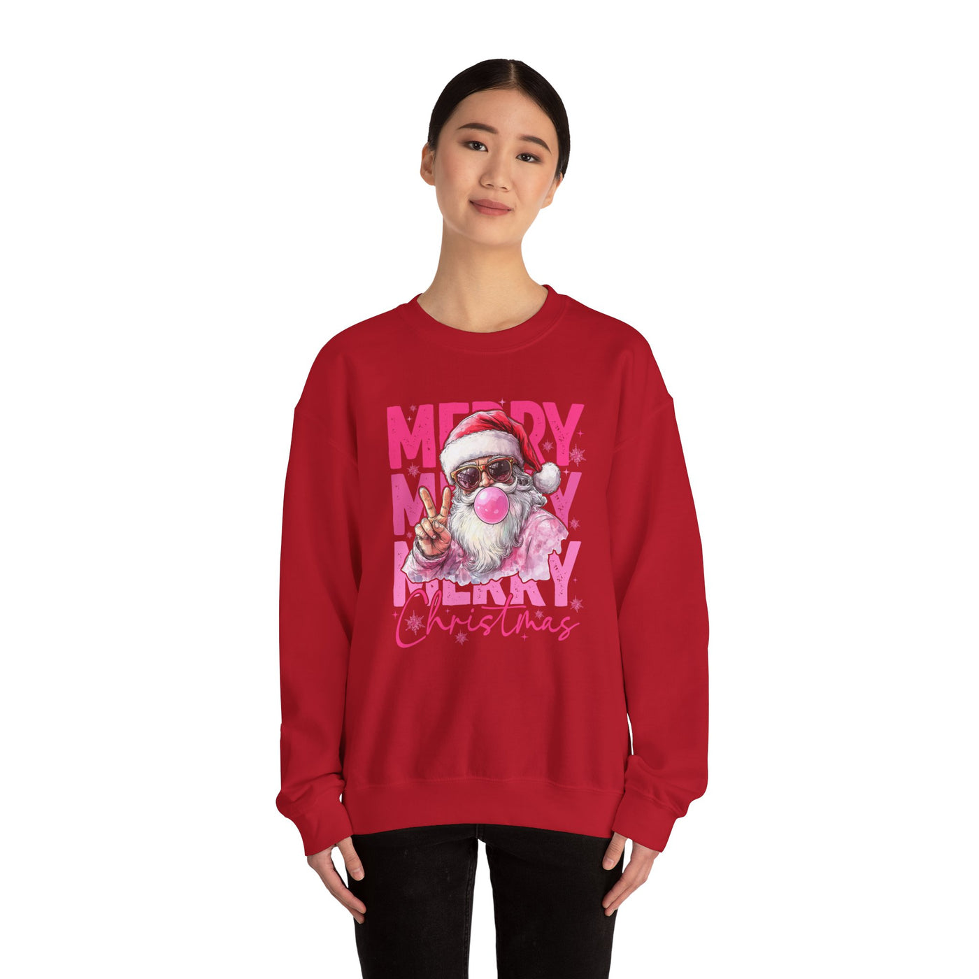 MERRY MERRY MERRY CHIRSTMAS SWEATSHIRT (GILDAN)