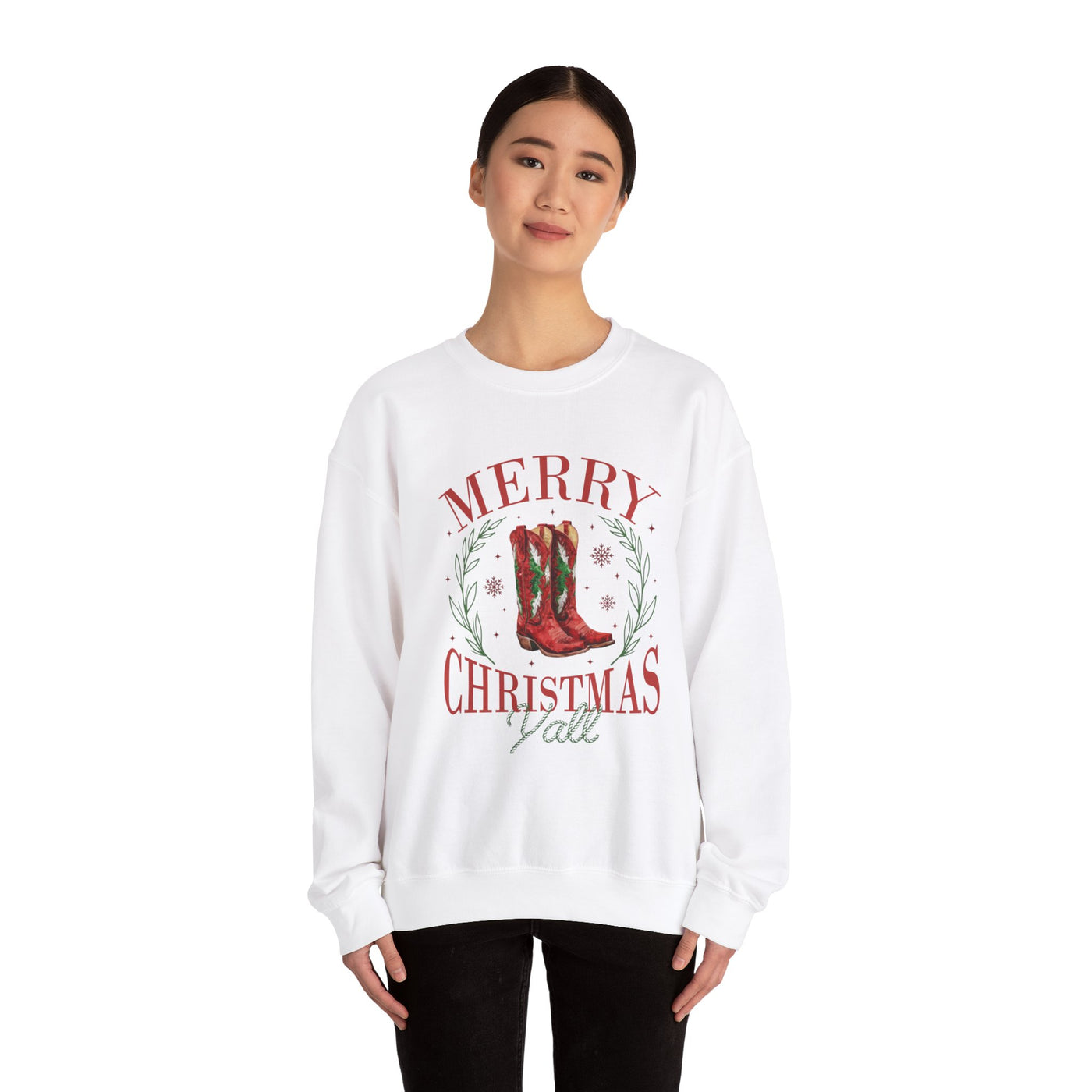 MERRY CHRISTMAS Y'ALL SWEATSHIRT (GILDAN)