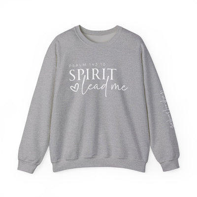 SPIRIT LEAD ME WHERE MY FAITH IS WITHOUT BORDERS SWEATSHIRT - FRONT AND SLEEVE PRINT(GILDAN)