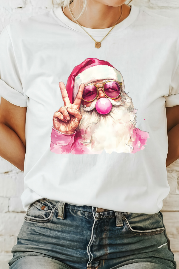 BUBBLE GUM SANTA (COMFORT COLORS)