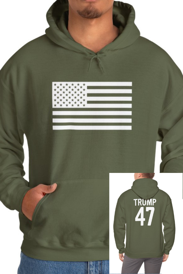 Trump 47 Hoodie 2 Sided Print (Gildan)