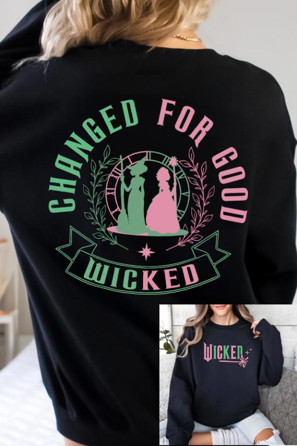 GLINDA 2 SIDED PRINT SWEATSHIRT (GILDAN)