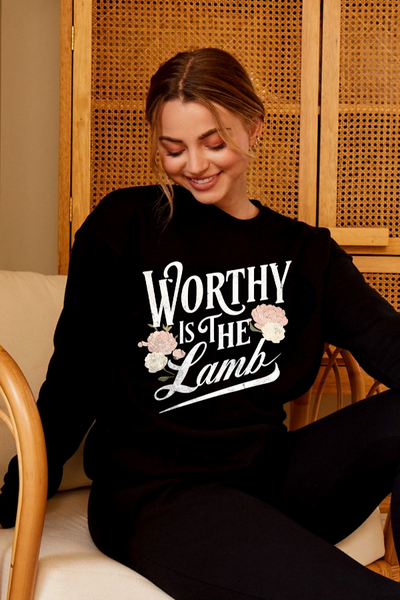 Worthy Is The Lamb Graphic Sweatshirt (GILDAN)