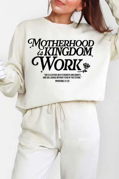 Motherhood Kingdom Psalm Sweatshirt (Comfort Colors)
