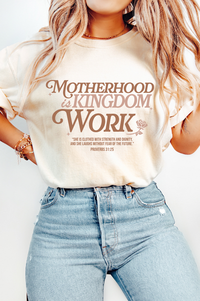 Motherhood Kingdom Psalm T-shirt (Comfort Colors)