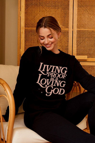 Living Proof of A Loving God Graphic Sweatshirt (GILDAN)