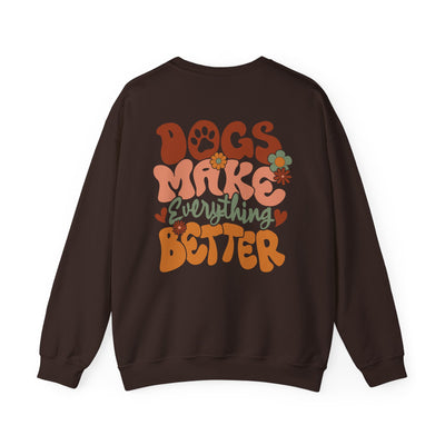 Dogs Make Everything Better 2 Sided Print Graphic Sweatshirt (GILDAN)