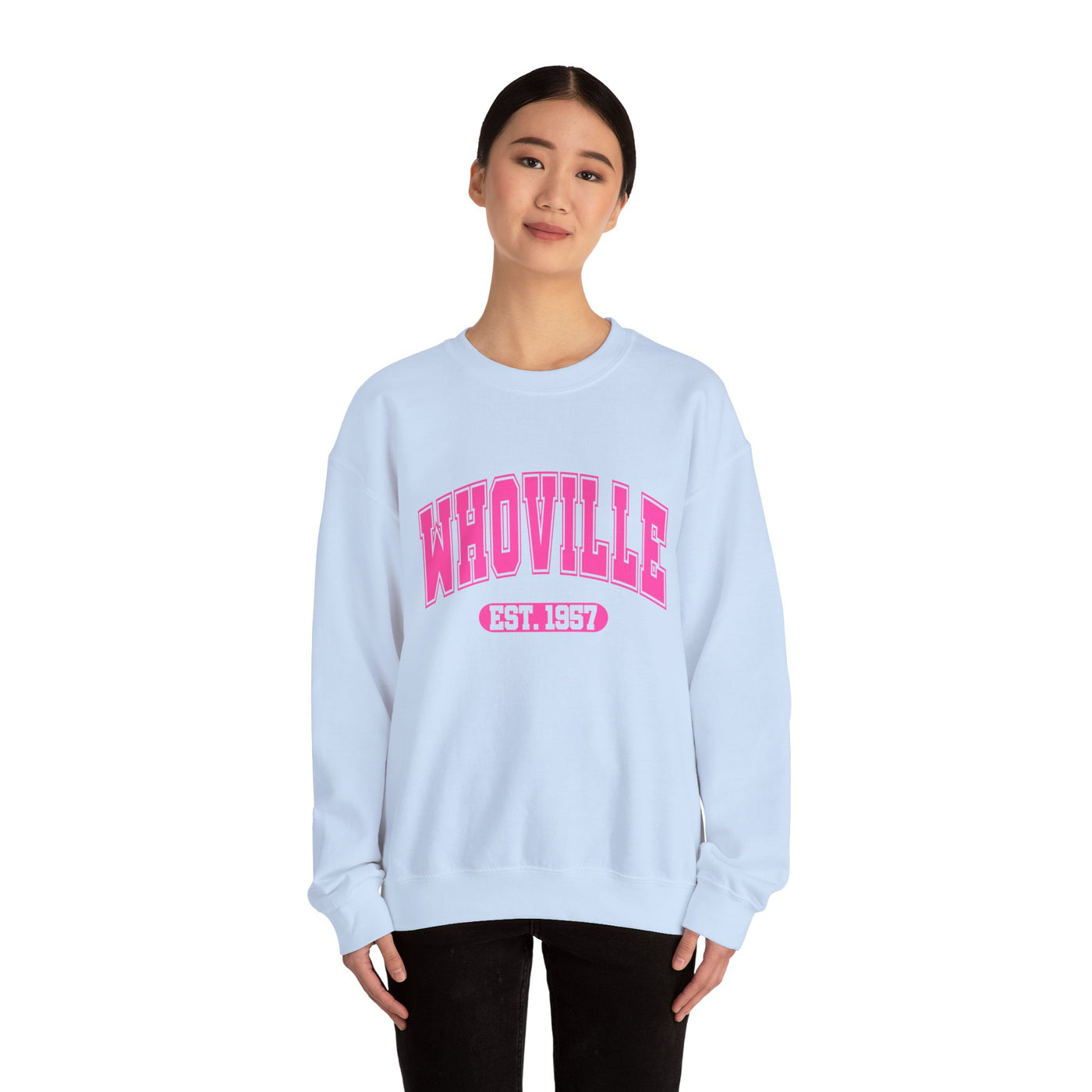 WHOVILLE UNIVERSITY 2 SIDED PRINT SWEATSHIRT (GILDAN)