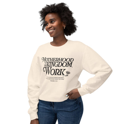 Motherhood Kingdom Psalm Sweatshirt (Comfort Colors)