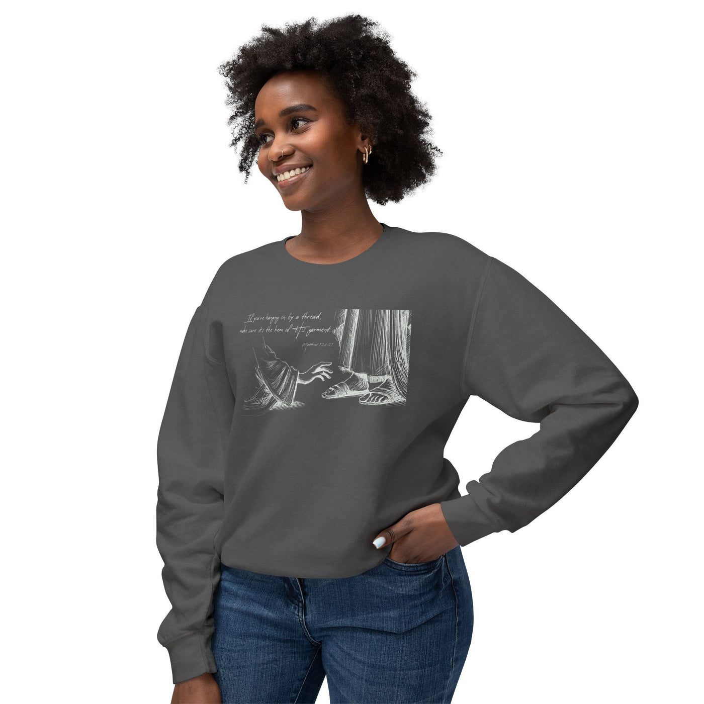 Hem of HIs Garment Graphic Sweatshirt (Comfort Colors)