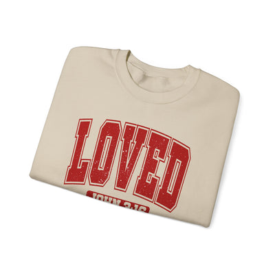 Loved John 3:16  Distressed Graphic Sweatshirt (GILDAN)