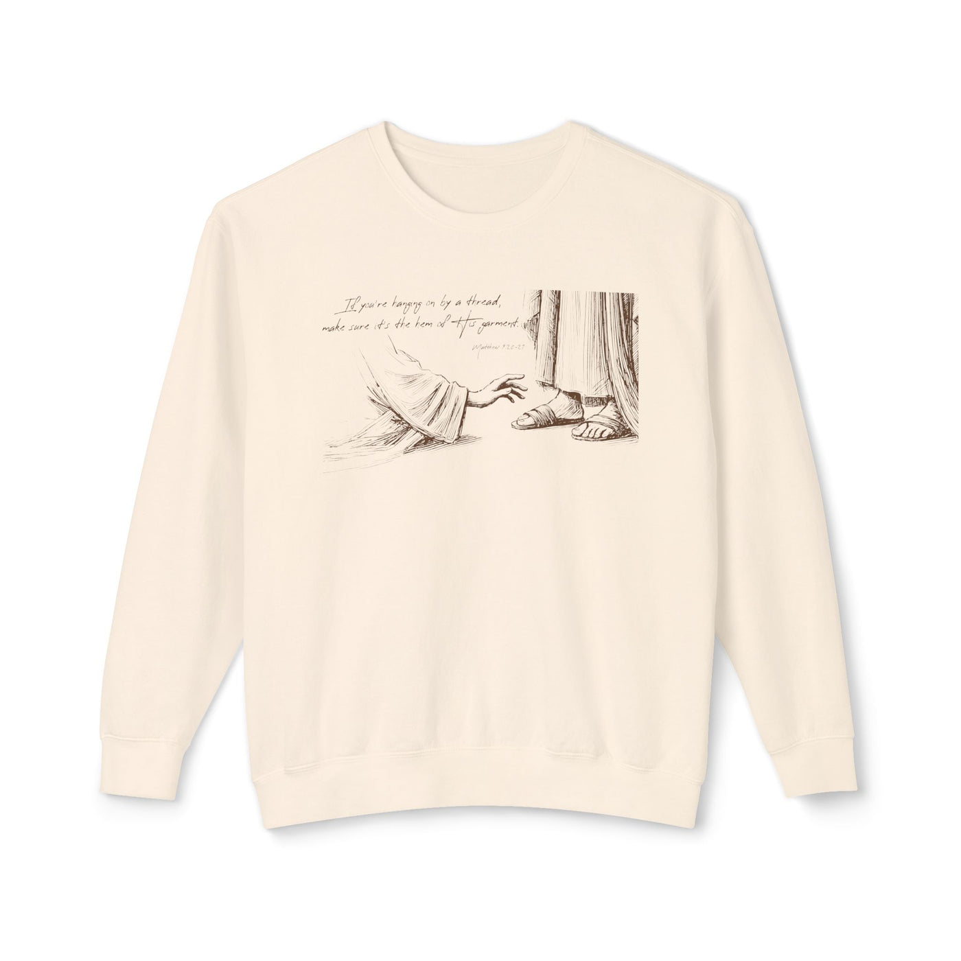 Hem of HIs Garment Graphic Sweatshirt (Comfort Colors)
