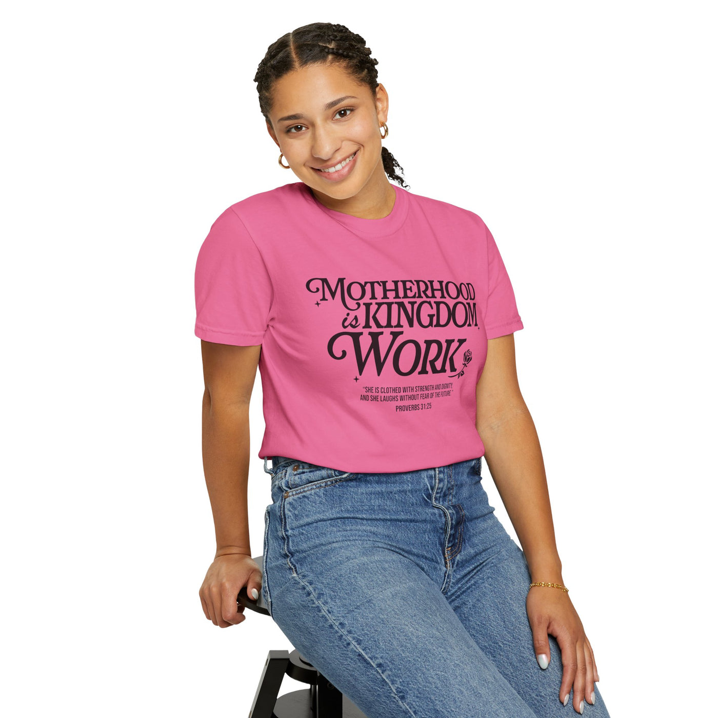 Motherhood Kingdom Psalm T-shirt (Comfort Colors)