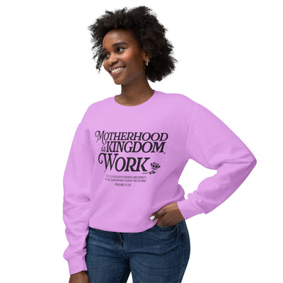 Motherhood Kingdom Psalm Sweatshirt (Comfort Colors)