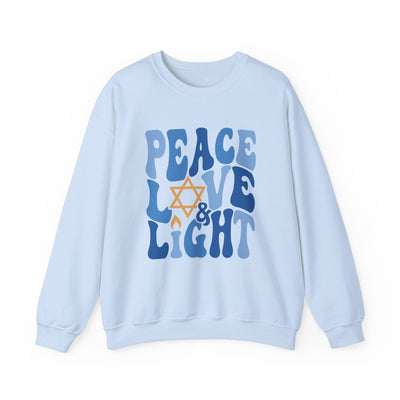 PEACE LOVE AND LIGHT SWEATSHIRT (GILDAN)