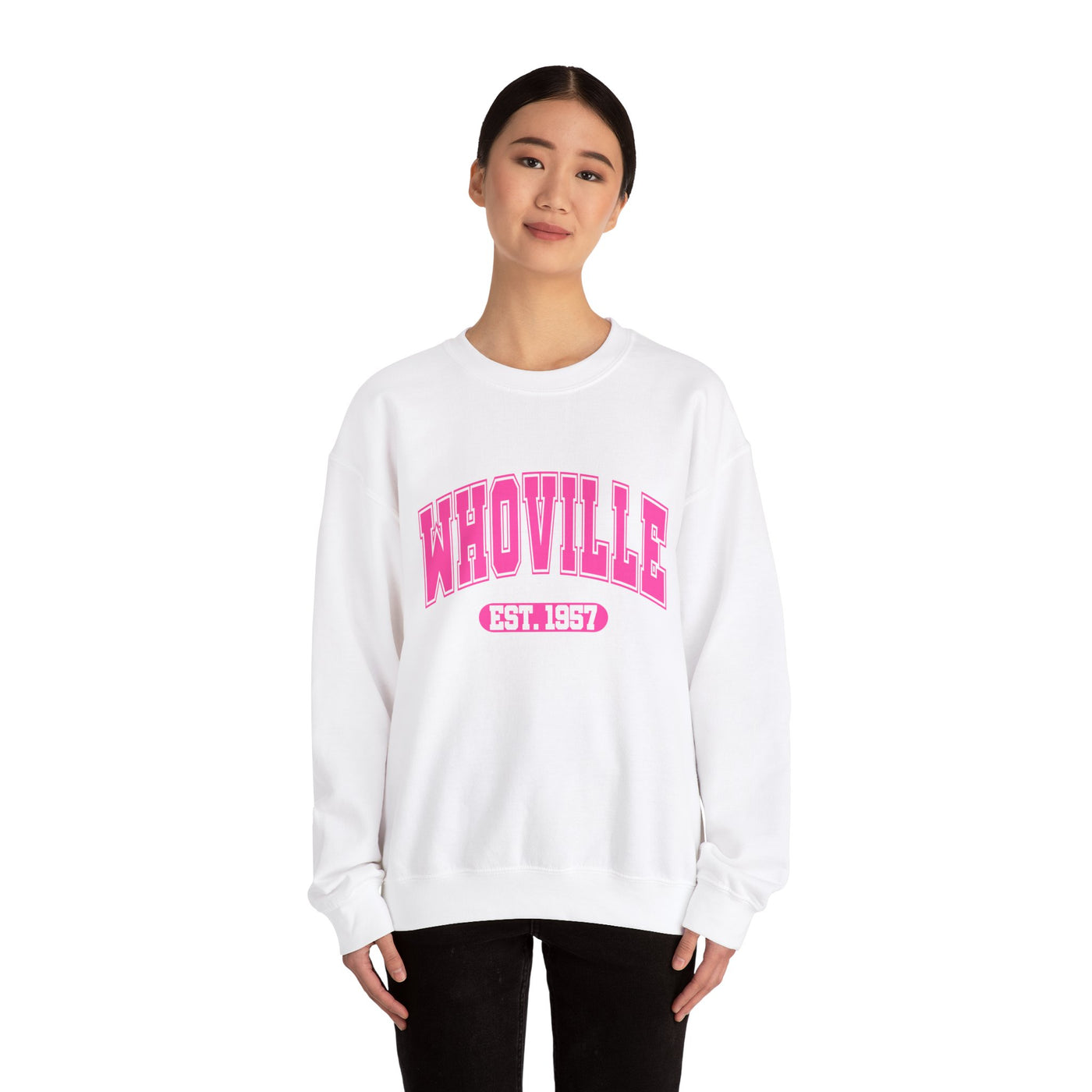 WHOVILLE UNIVERSITY 2 SIDED PRINT SWEATSHIRT (GILDAN)