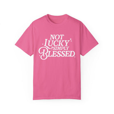 Not Lucky Simply Blesssed Graphic T-Shirt (Comfort Colors)