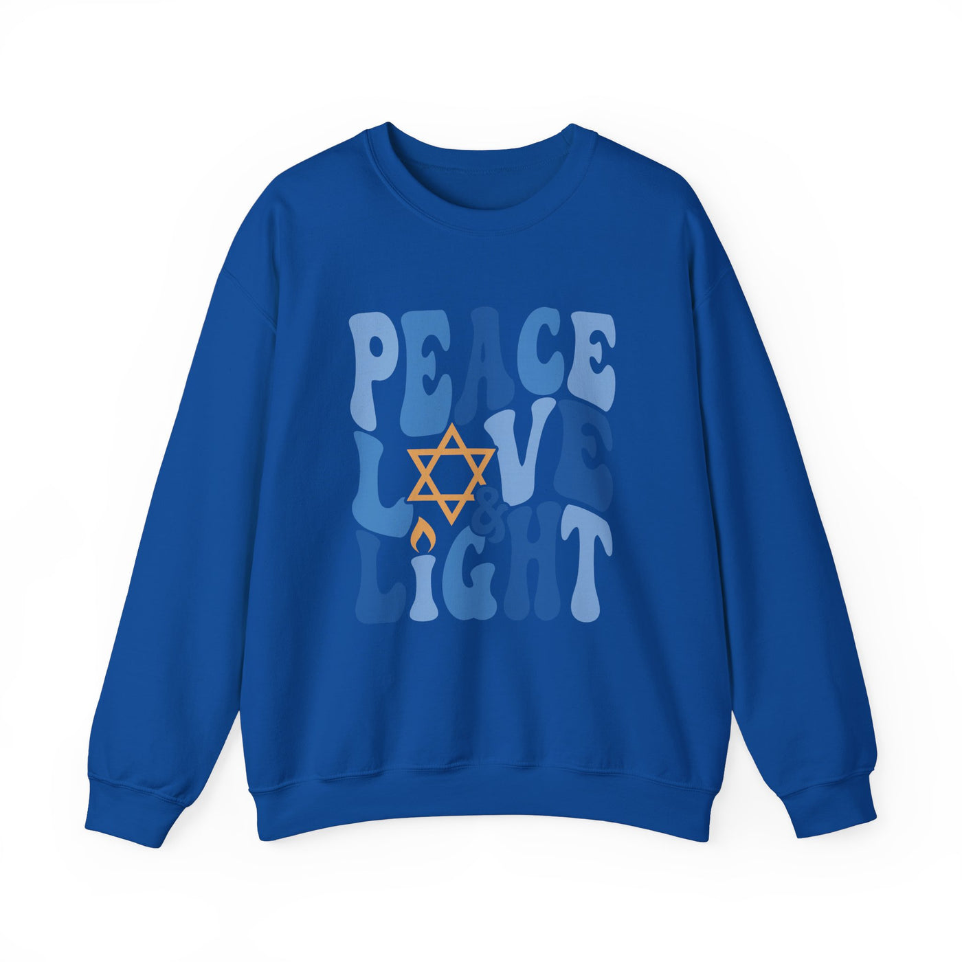 PEACE LOVE AND LIGHT SWEATSHIRT (GILDAN)