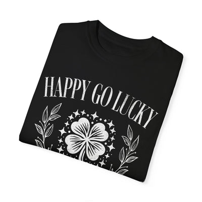 Happy Go Lucky Social Club T-shirt - distressed (COMFORT COLORS)