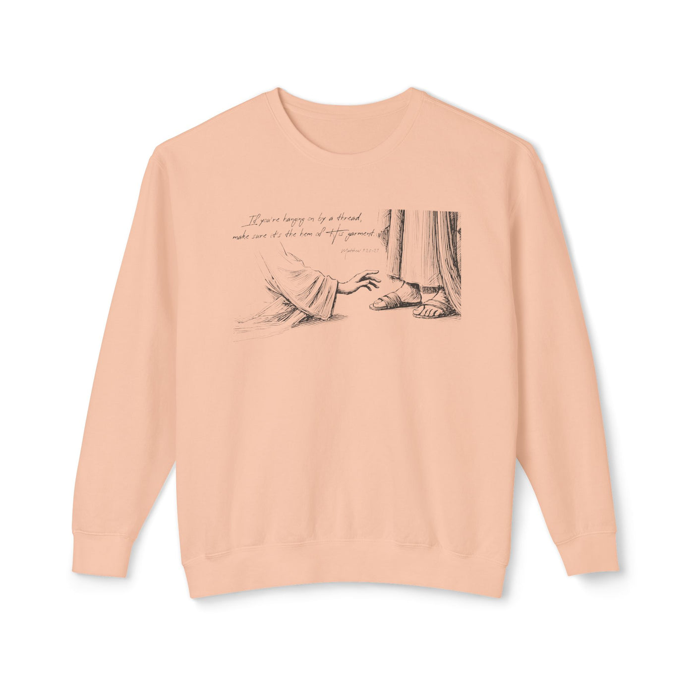Hem of HIs Garment Graphic Sweatshirt (Comfort Colors)