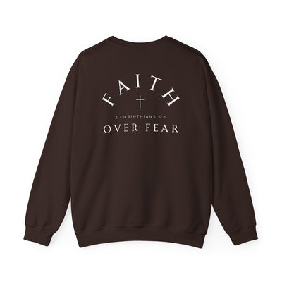 FAITH OVER FEAR SWEATSHIRT 2 SIDED PRINT (GILDAN)