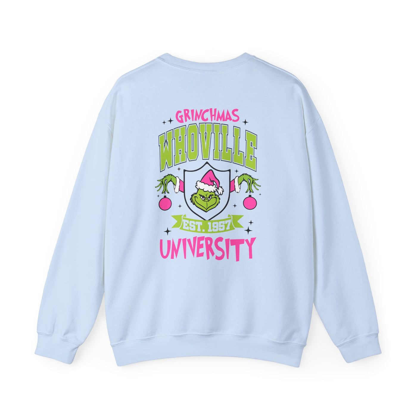 WHOVILLE UNIVERSITY 2 SIDED PRINT SWEATSHIRT (GILDAN)